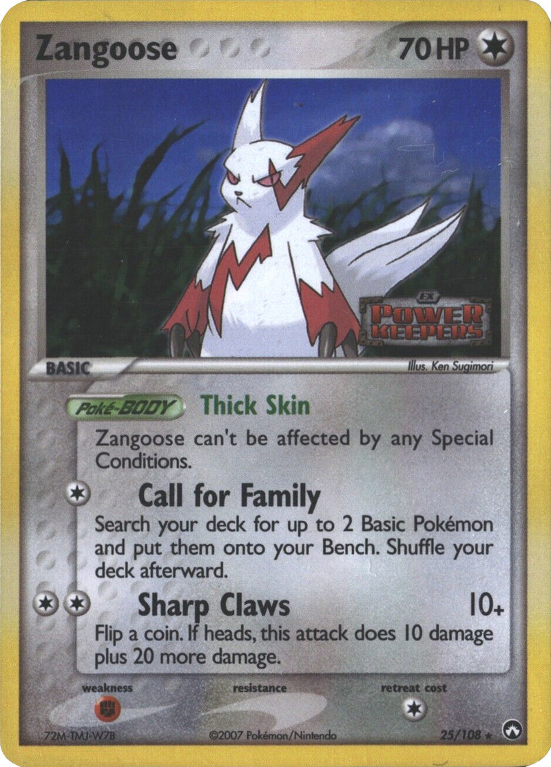 Zangoose (25/108) (Stamped) [EX: Power Keepers] Pokémon