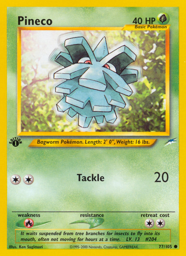 Pineco (77/105) [Neo Destiny 1st Edition] Pokémon