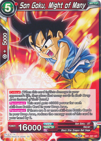 Son Goku, Might of Many (DB1-001) [Dragon Brawl] Dragon Ball Super