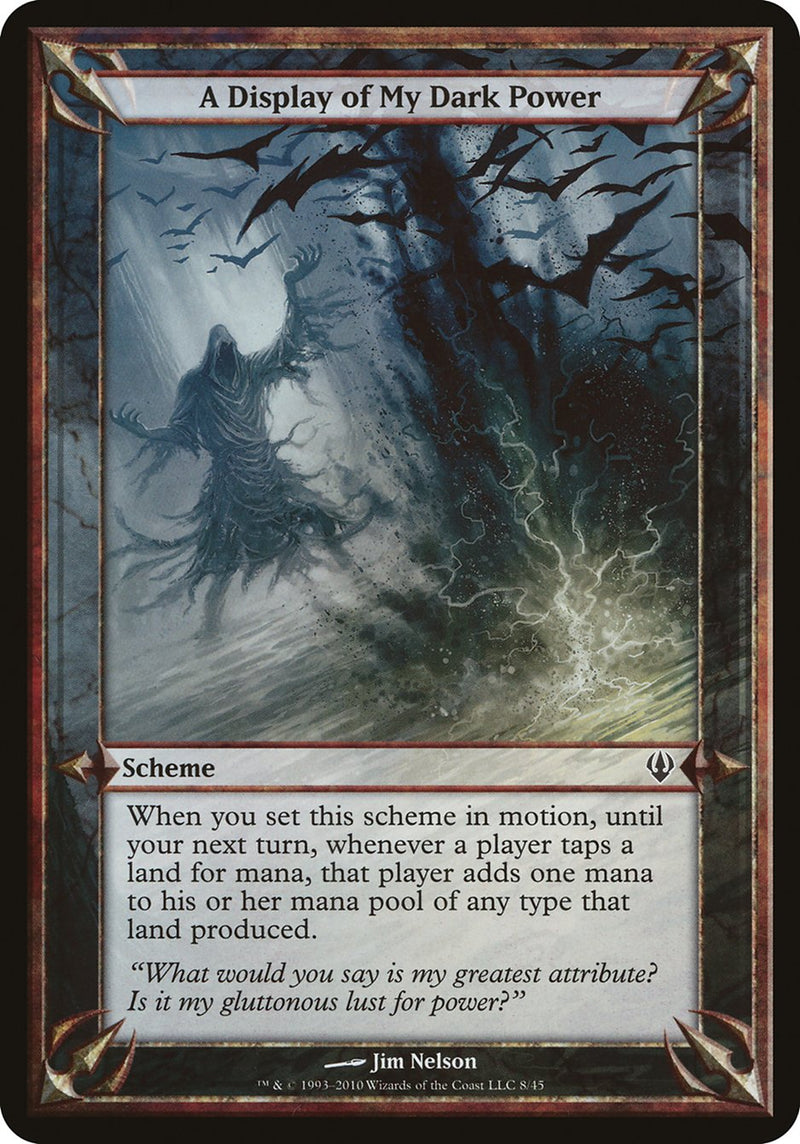 A Display of My Dark Power (Schemes) [Archenemy Schemes] Magic: The Gathering