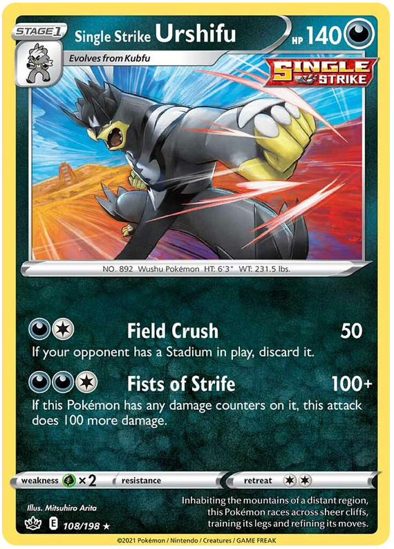 Single Strike Urshifu (108/198) [Sword & Shield: Chilling Reign] Pokémon