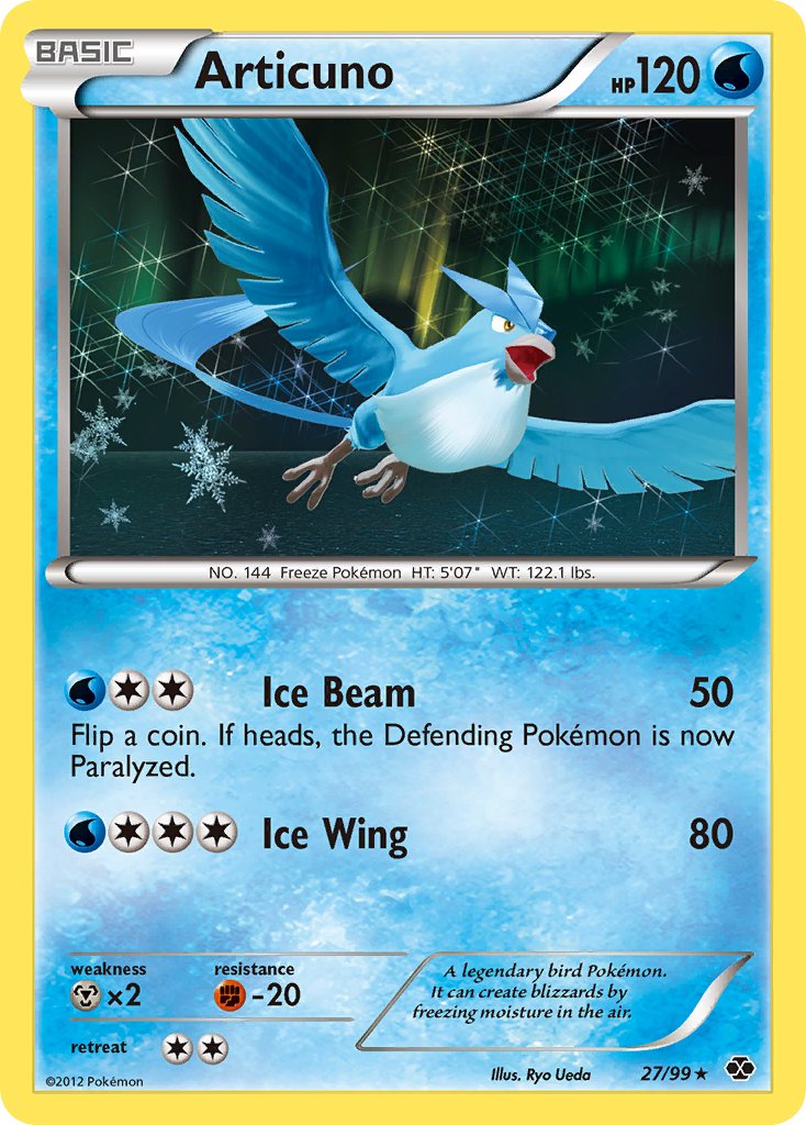 Articuno (27/99) (Blister Exclusive) [Black & White: Next Destinies] Pokémon