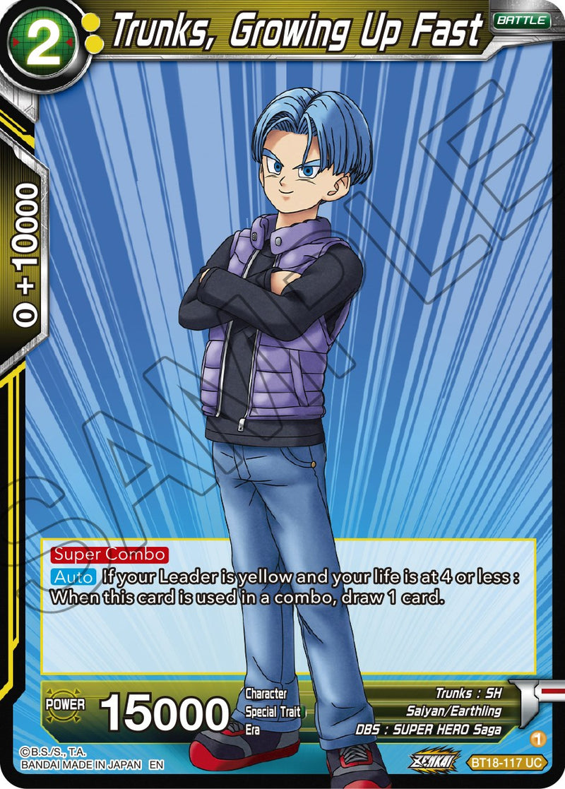 Trunks, Growing Up Fast (BT18-117) [Dawn of the Z-Legends] Dragon Ball Super