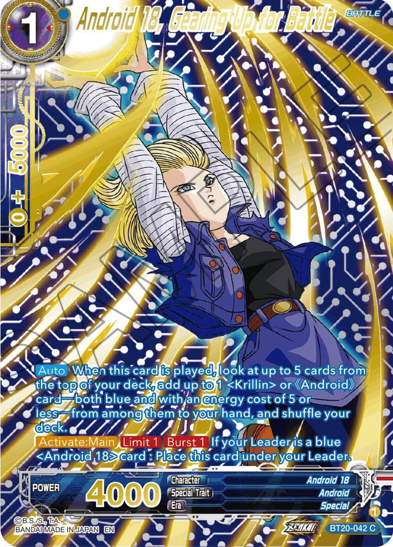 Android 18, Gearing Up for Battle (Gold-Stamped) (BT20-042) [Power Absorbed] Dragon Ball Super