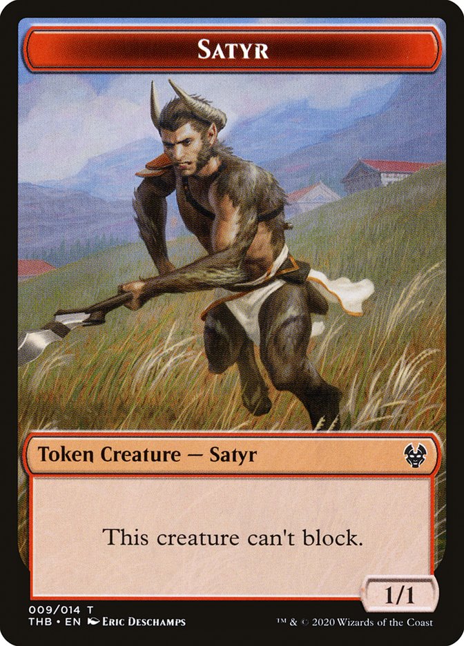 Zombie // Satyr Double-Sided Token [Theros Beyond Death Tokens] Magic: The Gathering