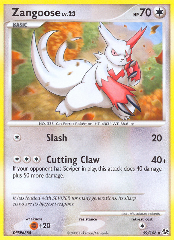 Zangoose (59/106) [Diamond & Pearl: Great Encounters] Pokémon