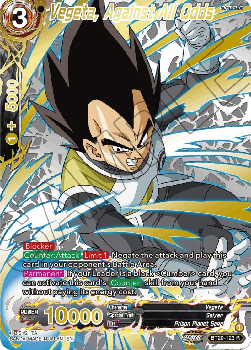 Vegeta, Against All Odds (Gold-Stamped) (BT20-123) [Power Absorbed] Dragon Ball Super