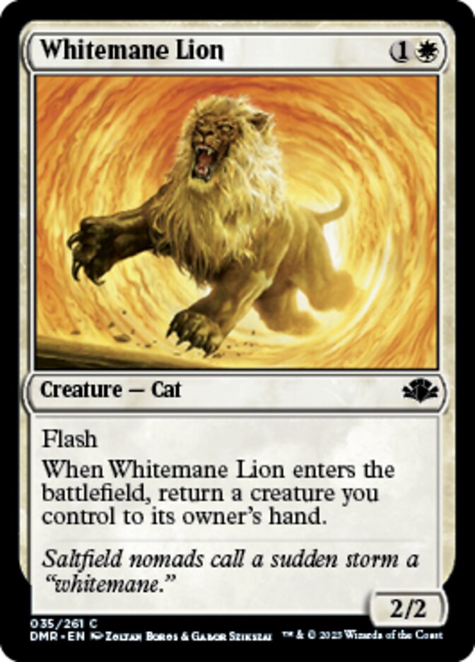 Whitemane Lion [Dominaria Remastered] Magic: The Gathering