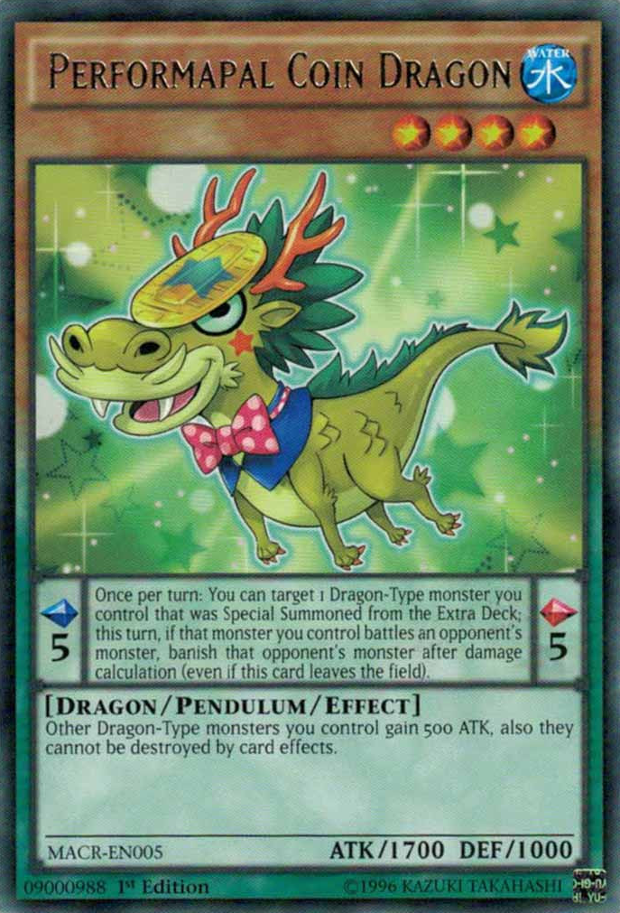 Performapal Coin Dragon [MACR-EN005] Rare Yu-Gi-Oh!