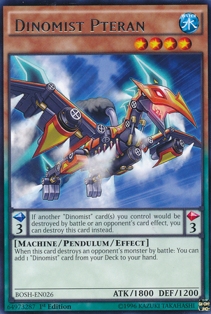 Dinomist Pteran [BOSH-EN026] Rare Yu-Gi-Oh!