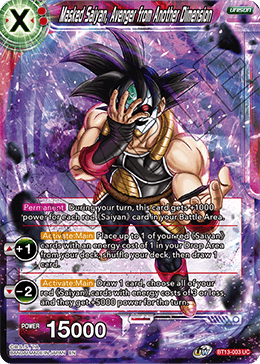 Masked Saiyan, Avenger from Another Dimension (Uncommon) (BT13-003) [Supreme Rivalry] Dragon Ball Super