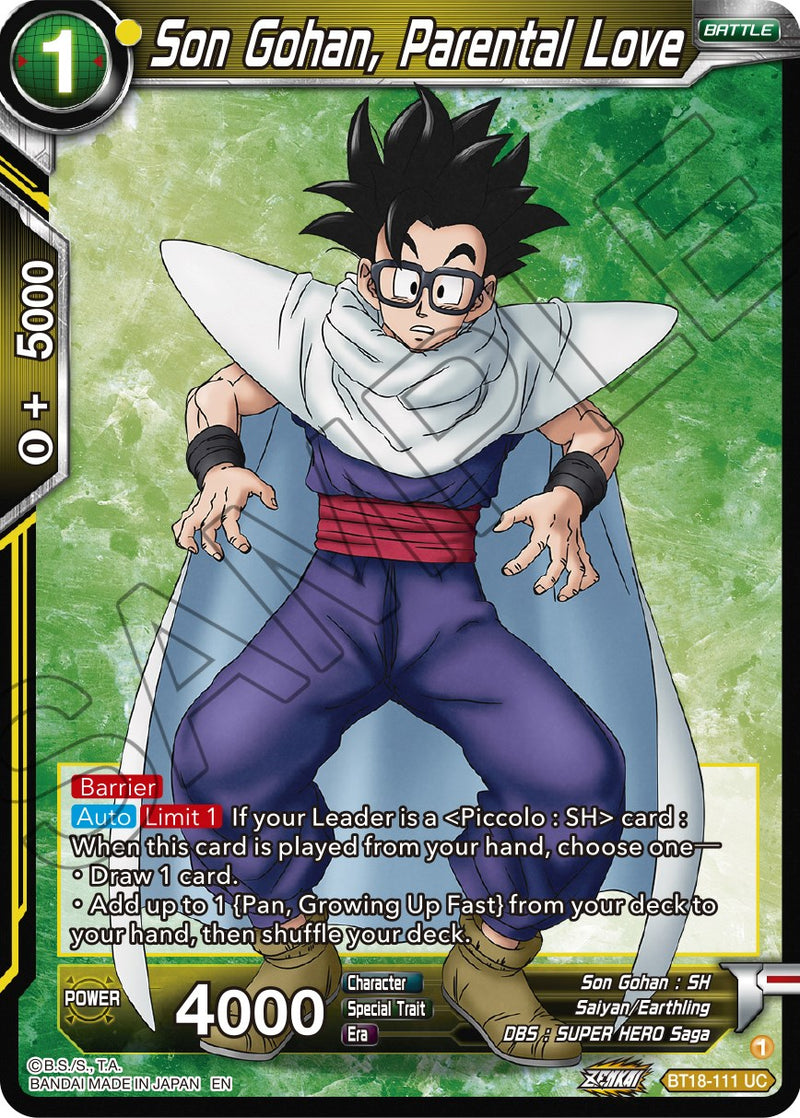 Son Gohan, Parental Love (BT18-111) [Dawn of the Z-Legends] Dragon Ball Super