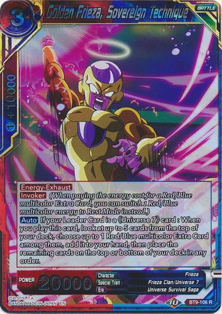 Golden Frieza, Sovereign Technique (BT9-106) [Universal Onslaught] Dragon Ball Super