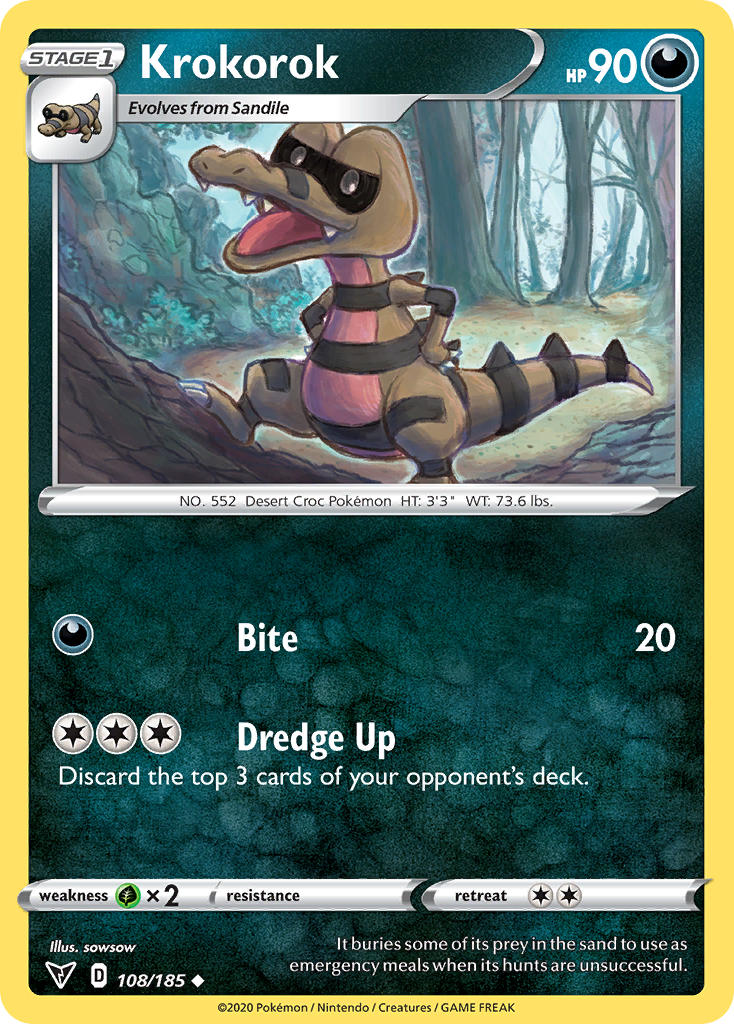 Krokorok (108/185) [Sword & Shield: Vivid Voltage] Pokémon