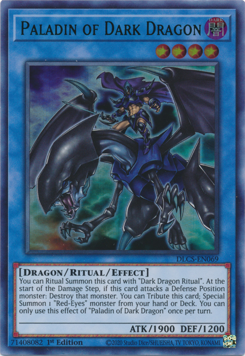 Paladin of Dark Dragon (Green) [DLCS-EN069] Ultra Rare Yu-Gi-Oh!