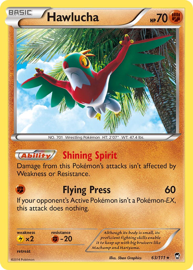 Hawlucha (63/111) (Cosmos Holo) (Blister Exclusive) [XY: Furious Fists] Pokémon