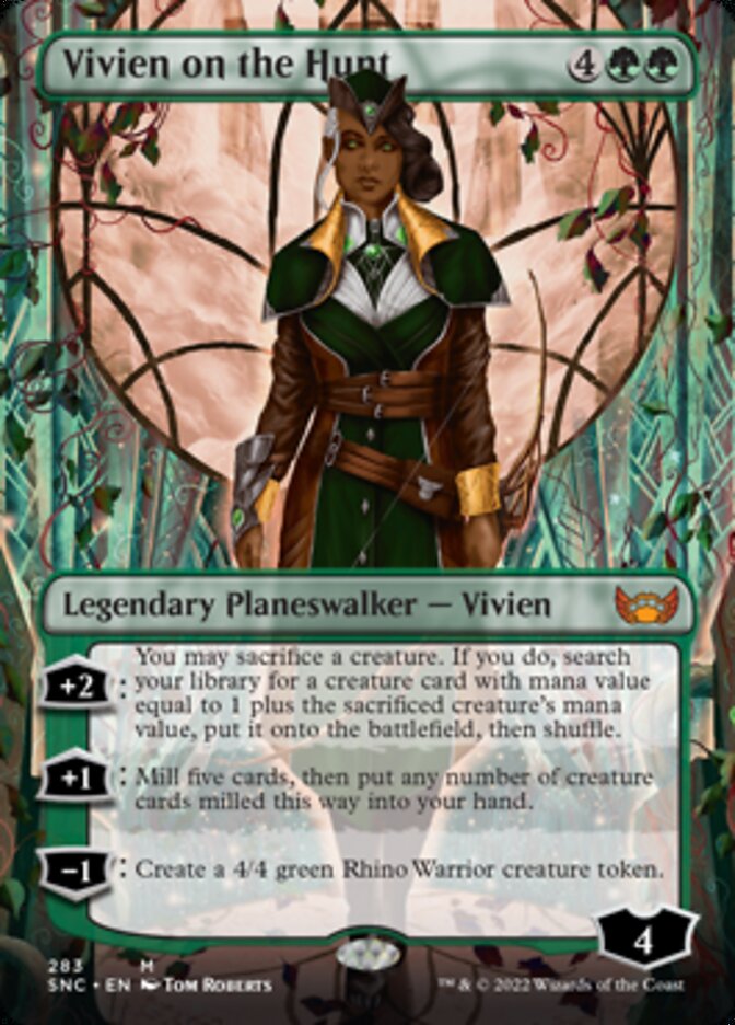 Vivien on the Hunt (Borderless) [Streets of New Capenna] Magic: The Gathering