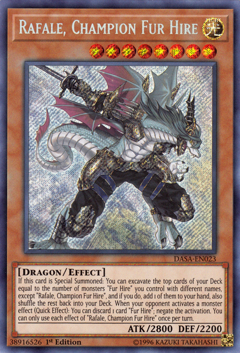 Rafale, Champion Fur Hire [DASA-EN023] Secret Rare Yu-Gi-Oh!