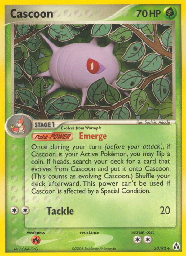 Cascoon (30/92) [EX: Legend Maker] Pokémon