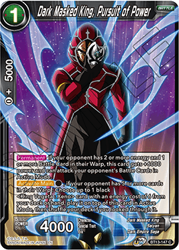 Dark Masked King, Pursuit of Power (Common) (BT13-147) [Supreme Rivalry] Dragon Ball Super