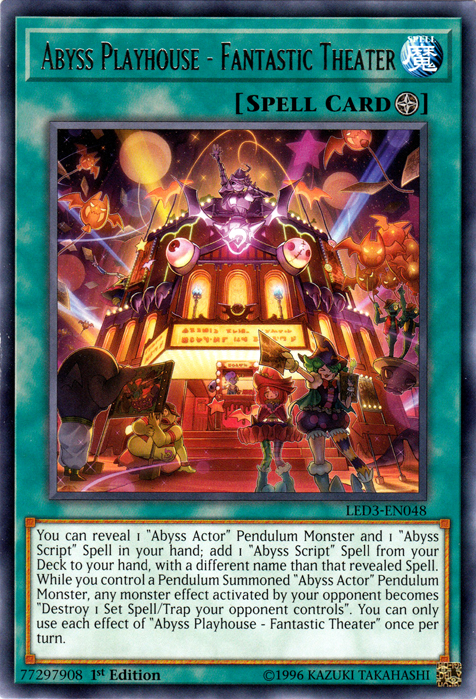 Abyss Playhouse - Fantastic Theater [LED3-EN048] Rare Yu-Gi-Oh!