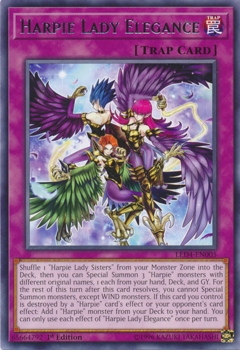 Harpie Lady Elegance [LED4-EN005] Rare Yu-Gi-Oh!