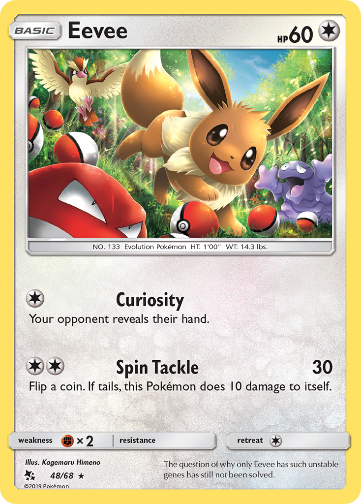 Eevee (48/68) [Sun & Moon: Hidden Fates] Pokémon