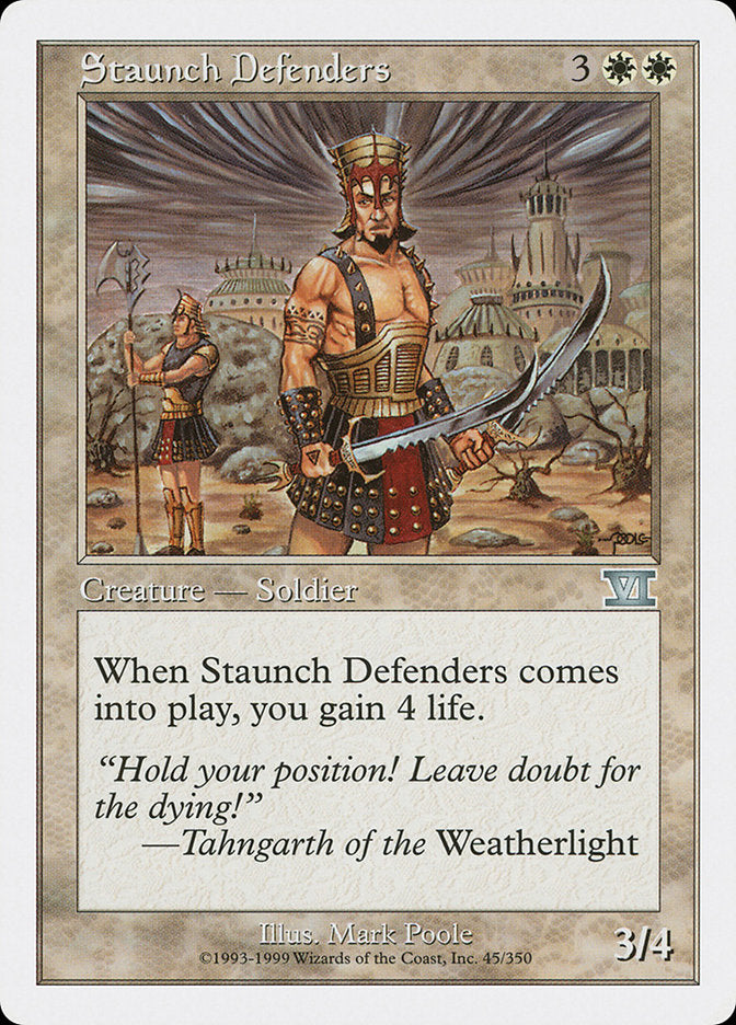 Staunch Defenders [Classic Sixth Edition] Magic: The Gathering
