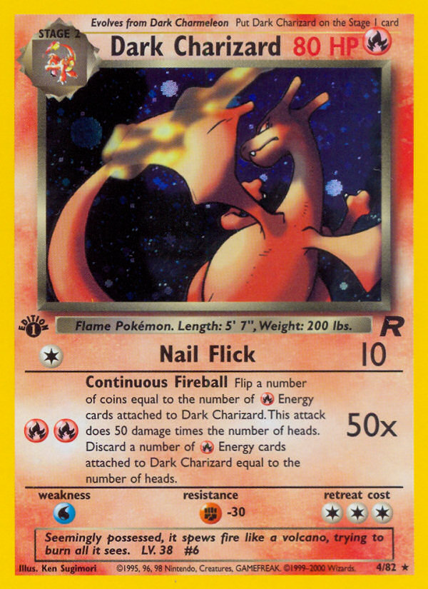 Dark Charizard (4/82) [Team Rocket 1st Edition] Pokémon