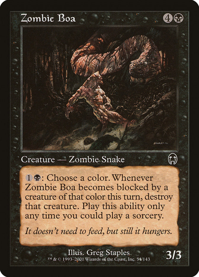 Zombie Boa [Apocalypse] Magic: The Gathering