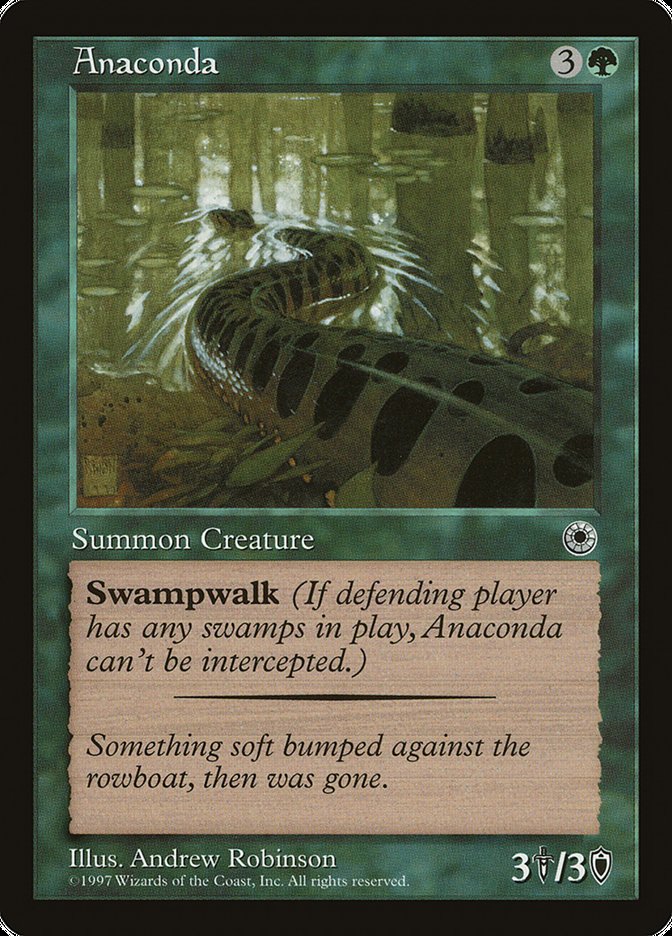 Anaconda (With Flavor Text) [Portal] Magic: The Gathering