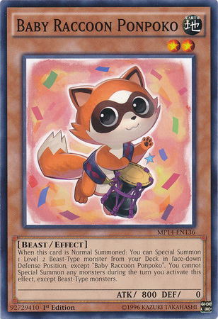 Baby Raccoon Ponpoko [MP14-EN136] Common Yu-Gi-Oh!