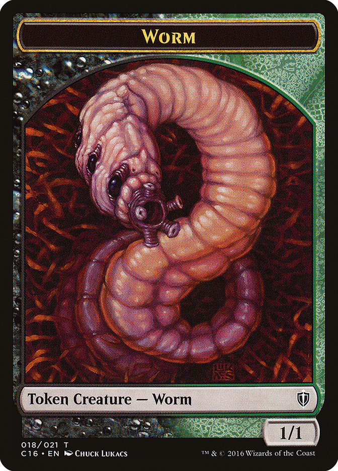 Zombie // Worm Double-Sided Token [Commander 2016 Tokens] Magic: The Gathering