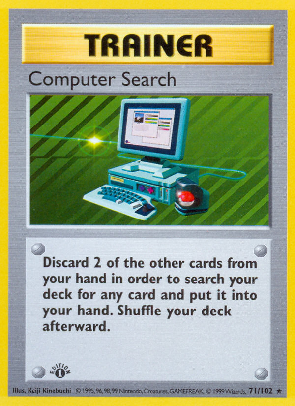 Computer Search (71/102) (Shadowless) [Base Set 1st Edition] Pokémon