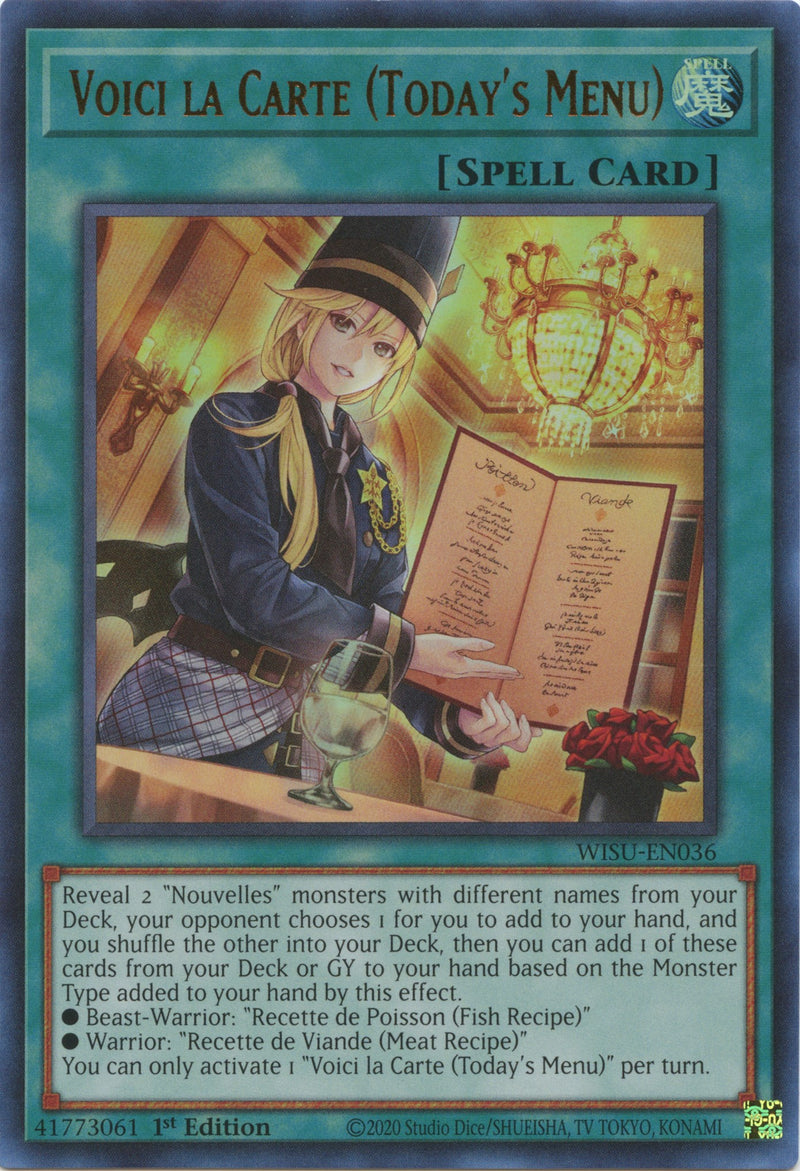 Voici la Carte (Today's Menu) [WISU-EN036] Ultra Rare Yu-Gi-Oh!