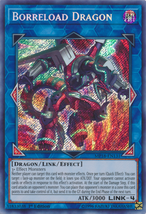 Borreload Dragon [MP18-EN131] Secret Rare Yu-Gi-Oh!