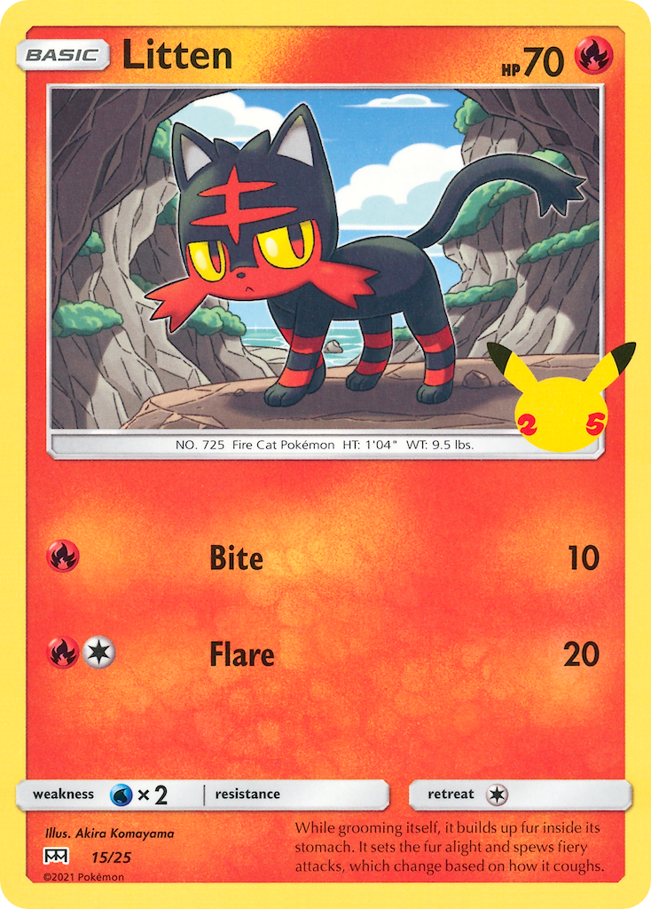 Litten (15/25) [McDonald's 25th Anniversary] Pokémon