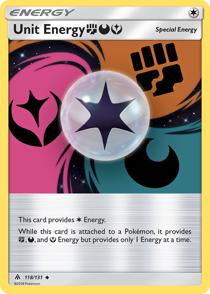 Unit Energy (118/131) (Fighting, Darkness, Fairy) [Sun & Moon: Forbidden Light] Pokémon