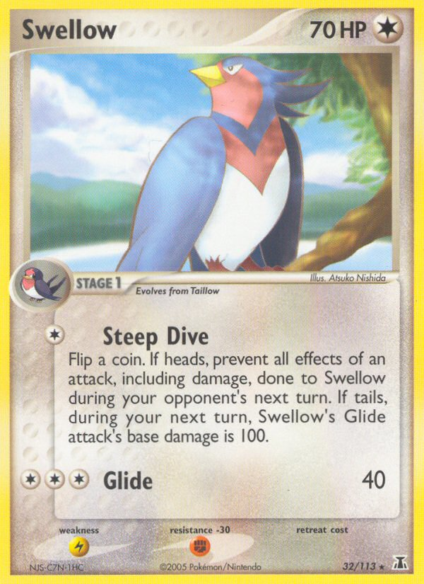 Swellow (32/113) [EX: Delta Species] Pokémon