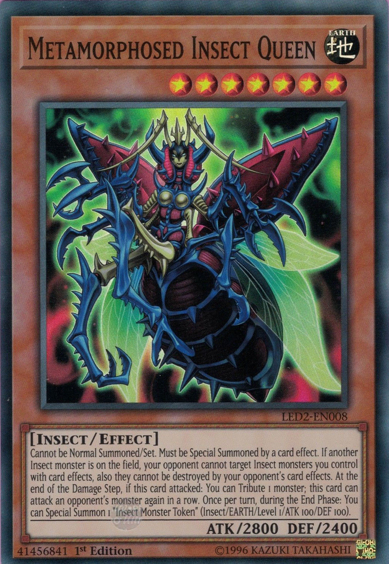 Metamorphosed Insect Queen [LED2-EN008] Super Rare Yu-Gi-Oh!