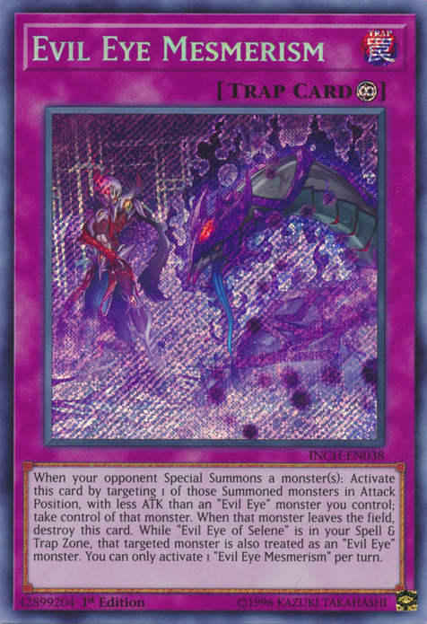 Evil Eye Mesmerism [INCH-EN038] Secret Rare Yu-Gi-Oh!