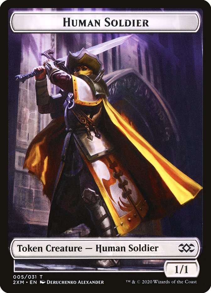 Human Soldier Token [Double Masters Tokens] Magic: The Gathering
