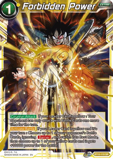 Forbidden Power (BT15-119) [Saiyan Showdown] Dragon Ball Super