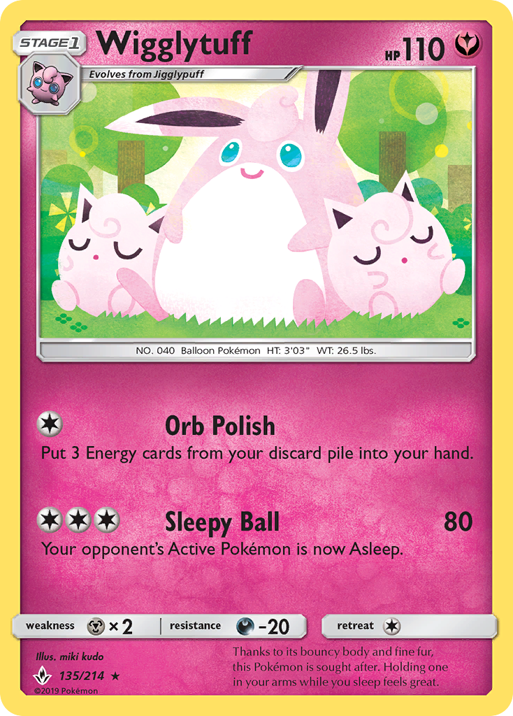 Wigglytuff (135/214) [Sun & Moon: Unbroken Bonds] Pokémon