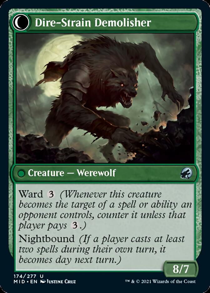 Burly Breaker // Dire-Strain Demolisher [Innistrad: Midnight Hunt] Magic: The Gathering