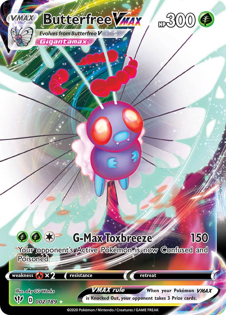 Butterfree VMAX (002/189) [Sword & Shield: Darkness Ablaze] Pokémon