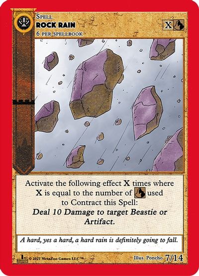 Rock Rain [Cryptid Nation: First Edition Cardiff Giant Deck] Metazoo