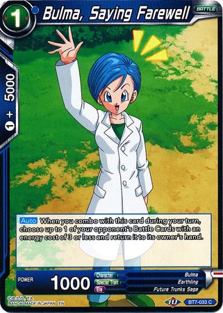 Bulma, Saying Farewell (BT7-033) [Assault of the Saiyans] Dragon Ball Super