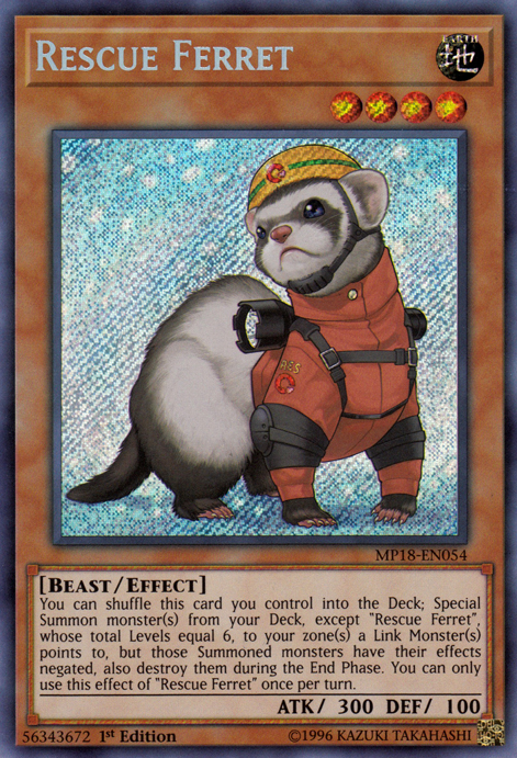 Rescue Ferret [MP18-EN054] Secret Rare Yu-Gi-Oh!