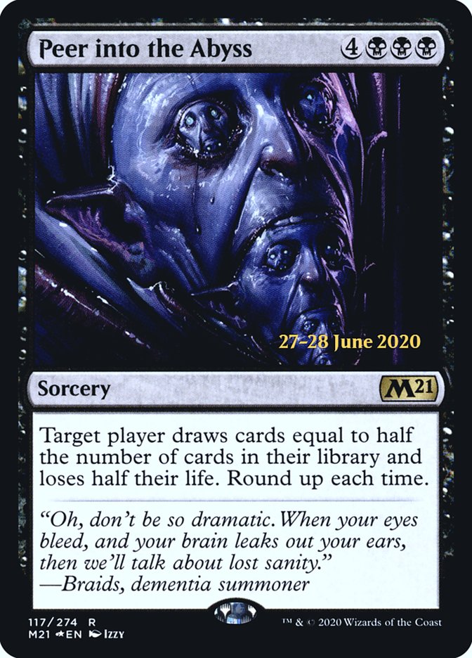 Peer into the Abyss [Core Set 2021 Prerelease Promos] Magic: The Gathering